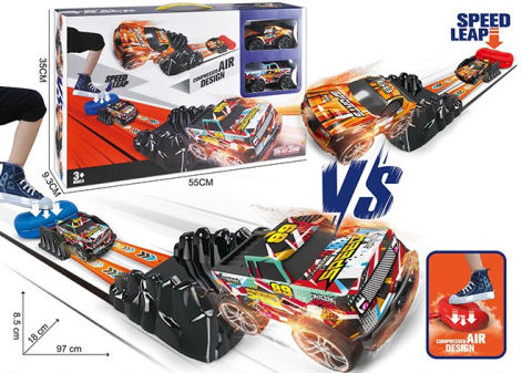 Писта за Изстрелване със Сгъстяване на Въздух чрез Настъпване 97×18×9 см Кутия 55×35×10 см